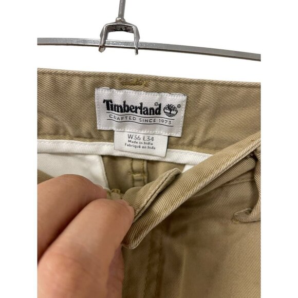 Timberland Cargo Khakis Pants Classic Fit Straight Cotton Twill Men’s Size 36x34 - Picture 4 of 4